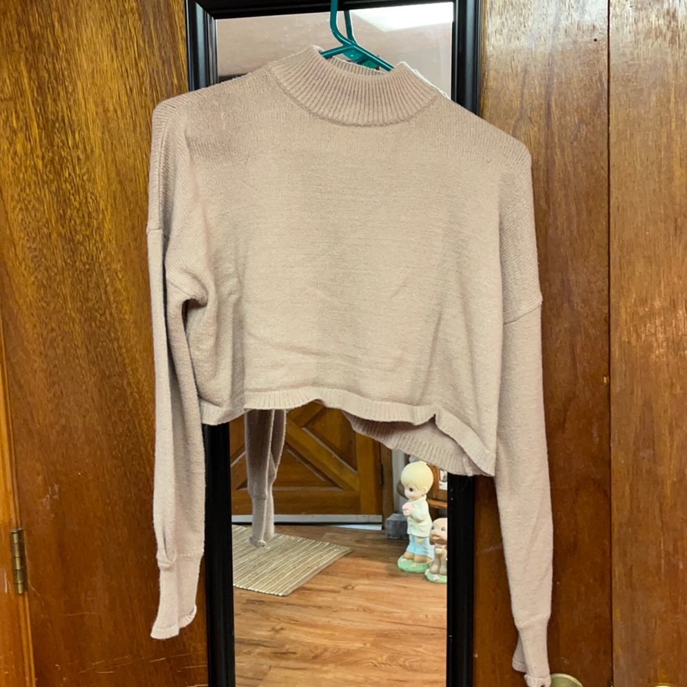 Crop turtleneck